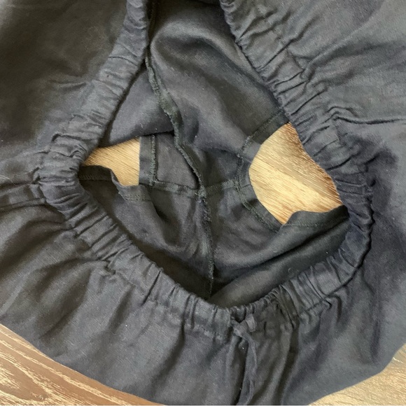 Reformation Womens black 100% linen drawstring shorts XL - Picture 5 of 6